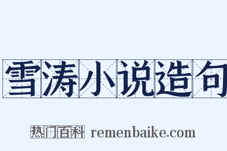 雪涛小说造句是什么意思的图片
